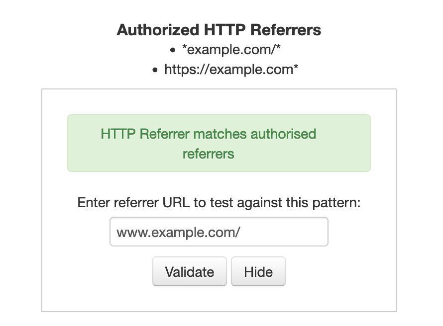 Referrer Validation